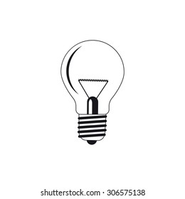 bulb silhouettes vector illustration