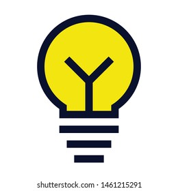 Bulb. Simple Vector Color Icon.