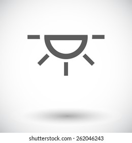 Bulb. Single flat icon on white background. Vector illustration.