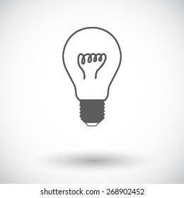 Bulb. Single flat icon on white background. Vector illustration.