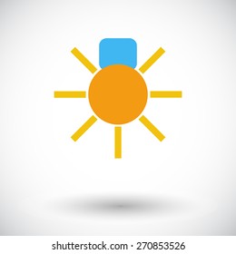 Bulb. Single flat icon on white background. Vector illustration.