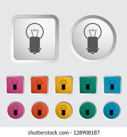 Bulb single icon. Vector illustration.