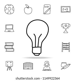 bulb sketch icon. Element of education icon for mobile concept and web apps. Outline bulb sketch icon can be used for web and mobile
