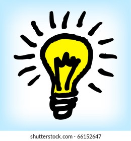 Bulb sketch. Vector.