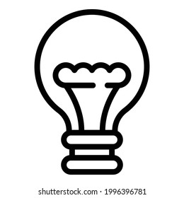 Bulb smart lightbulb icon. Outline Bulb smart lightbulb vector icon for web design isolated on white background