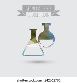 Bulb symbol chemistry. Symbol icon of medicine or chemistry . The study of science