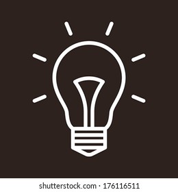 Bulb symbol on dark background