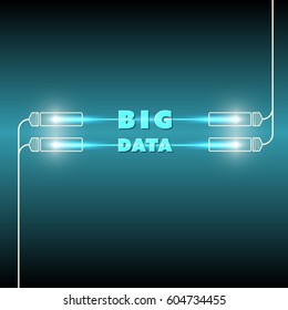 Bulb symbol with the words big data