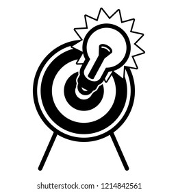 Bulb target icon. Simple illustration of bulb target vector icon for web design isolated on white background