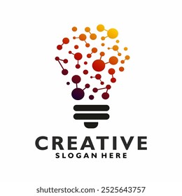 bulb tech logo vector template illustration design