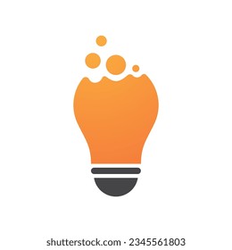 Bulb technology illustration logo icon vector design