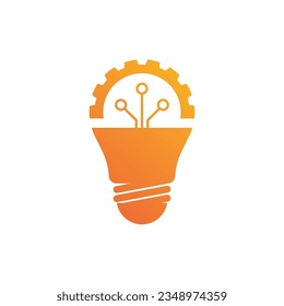 Bulb technology illustration logo icon vector design