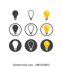 Diseño vectorial del logotipo de la ilustración de la tecnología de la bombilla