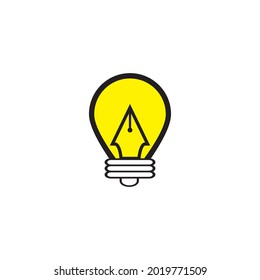 Diseño vectorial del logotipo de la ilustración de la tecnología de la bombilla