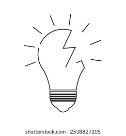 Bulb technology ilustration logo vector design