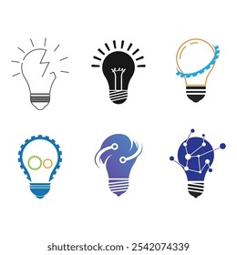 Bulb technology ilustration logo vector design