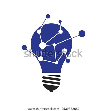 Bulb technology ilustration logo vector design