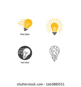 Bulb technology logo vector template