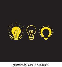 Bulb technology logo vector template
