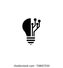 bulb technology vector icon