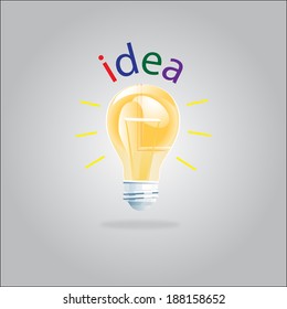 Bulb With Text Idea