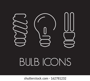 Bulb thin icons