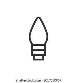 Bulb thin line icon. Symbol in trendy outline style. Premium design for web and apps. Perfect for UI.