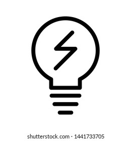 bulb thin line vector icon