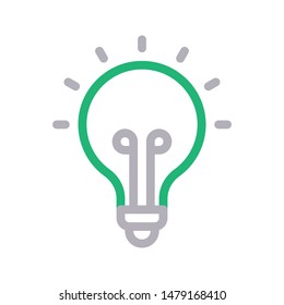 bulb thin line vector icon