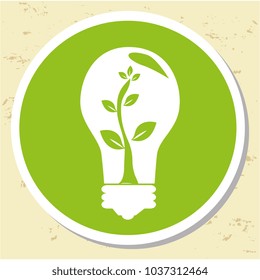 bulb with tree ecology label