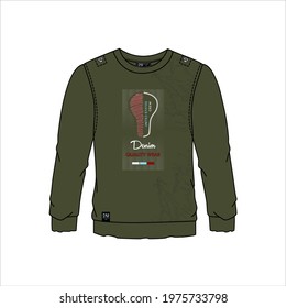 bulb typhography tee design for print sweatshirt