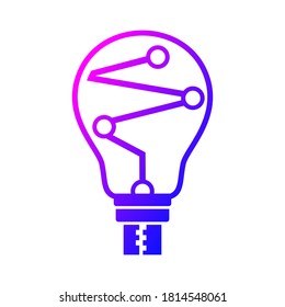 Bulb usb logo design vector