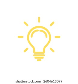 bulb vector art isolated in white area