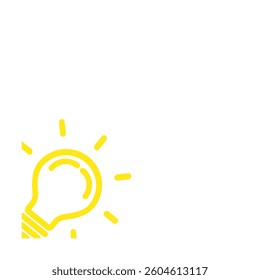 bulb vector art isolated in white area