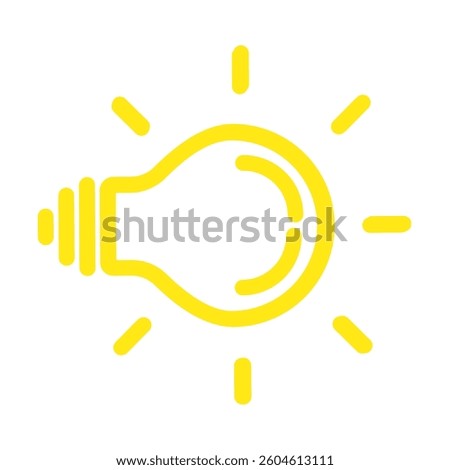 bulb vector art isolated in white area