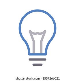 bulb vector colour line icon