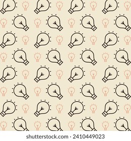 Bulb vector design repeating illustration pattern beautiful background