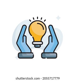Ilustración de estilo de icono de contorno de vector de bulbo. archivo EPS 10