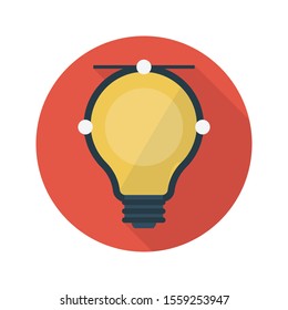 bulb vector flat colour icon 