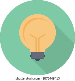 bulb vector flat colour icon