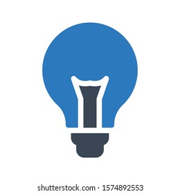 bulb vector glyph color icon 