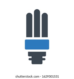 bulb vector glyph color icon 
