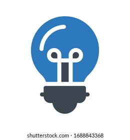 bulb vector glyph color icon  