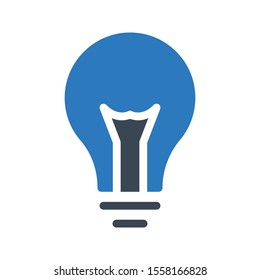 bulb vector glyph colour icon