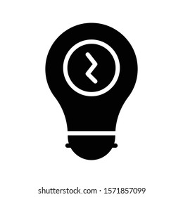 bulb  vector  glyph flat  icon 
