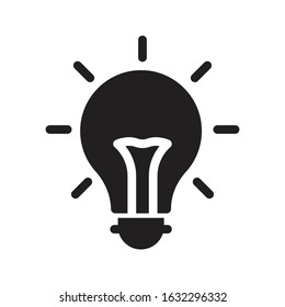 bulb vector glyph flat icon 