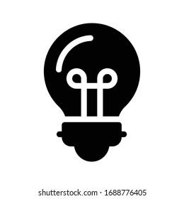 bulb vector glyph flat icon 