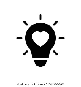 bulb vector glyph flat icon 