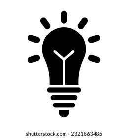 Bulb Vector Glyph Icon For Personal And Commercial Use.
