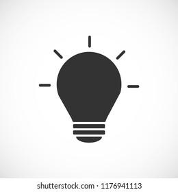 bulb vector icon 10 eps